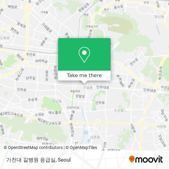 가천대 길병원 응급실 map