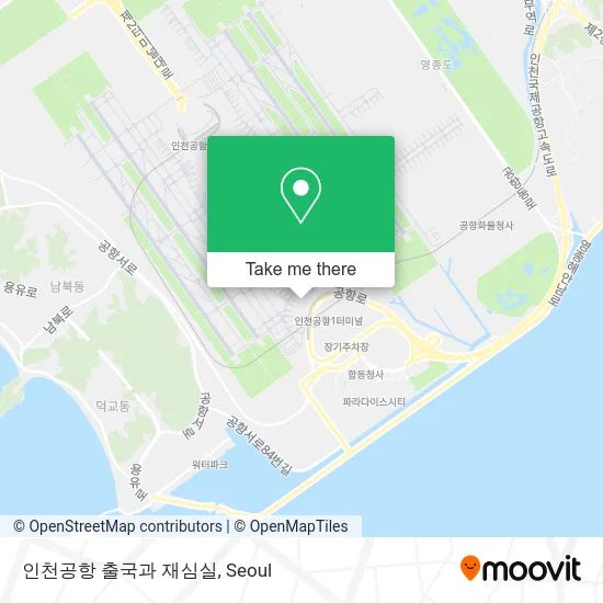 인천공항 출국과 재심실 map