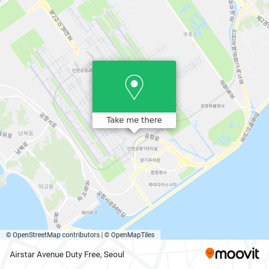 Airstar Avenue Duty Free map