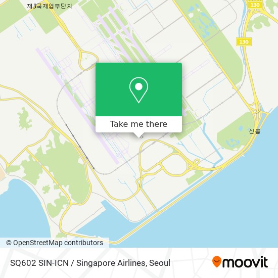 SQ602 SIN-ICN / Singapore Airlines map