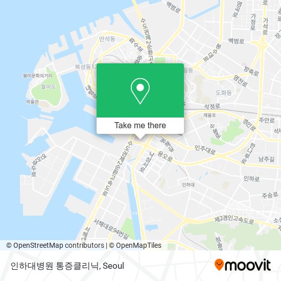 인하대병원 통증클리닉 map