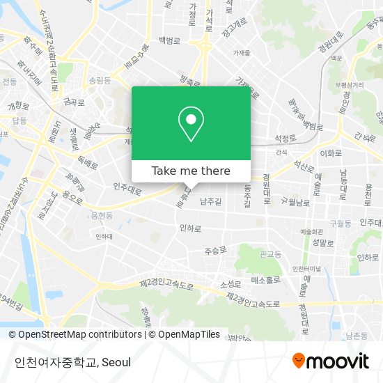 인천여자중학교 map