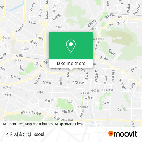 인천저축은행 map