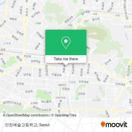 인천예술고등학교 map