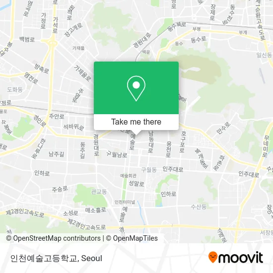 인천예술고등학교 map
