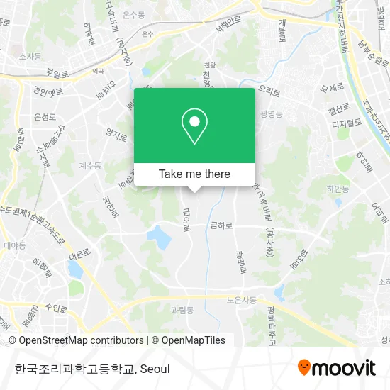 한국조리과학고등학교 map