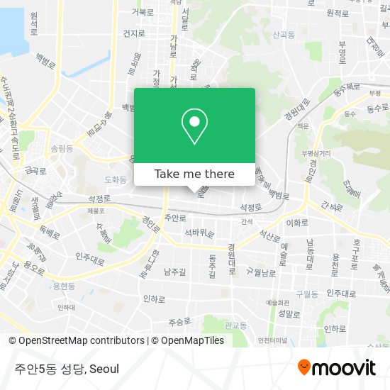 주안5동 성당 map