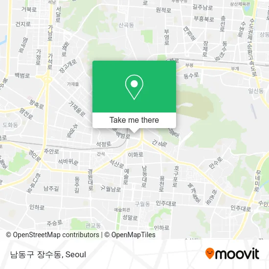 남동구 장수동 map
