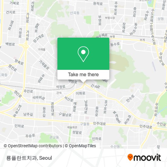 룡플란트치과 map