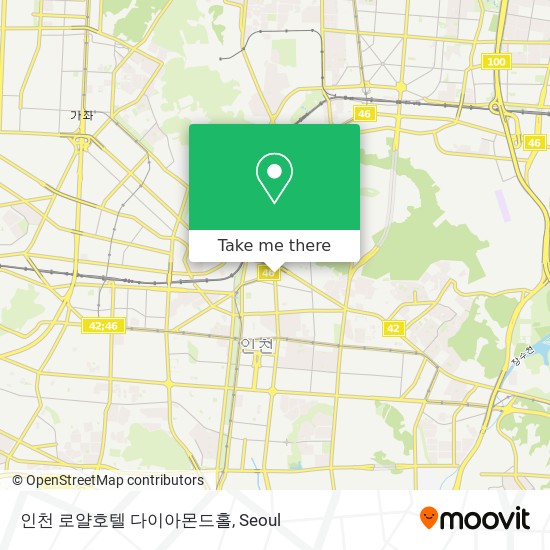 인천 로얄호텔 다이아몬드홀 map