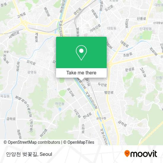 안양천 벚꽃길 map