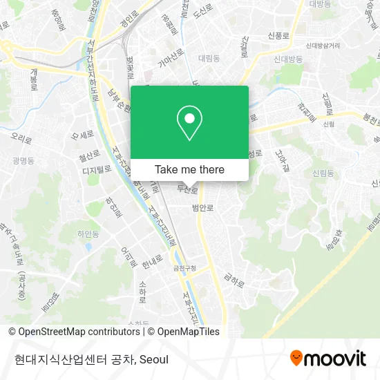 현대지식산업센터 공차 map