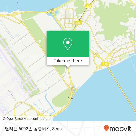 달리는 6002번 공항버스 map