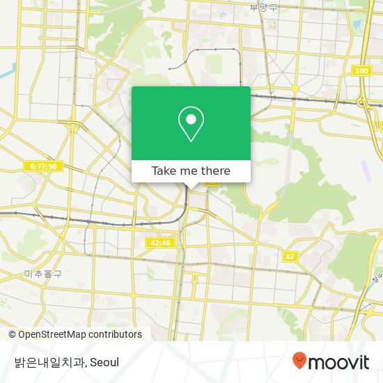 밝은내일치과 map