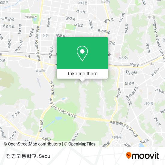 정명고등학교 map
