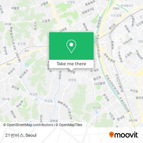 21번버스 map