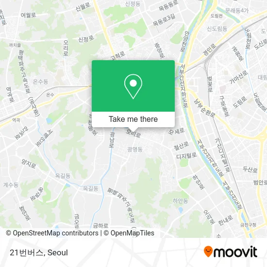 21번버스 map