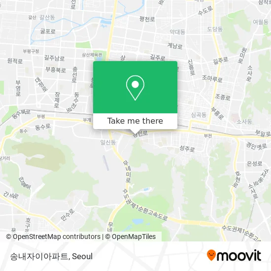 송내자이아파트 map