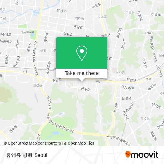 휴앤유 병원 map