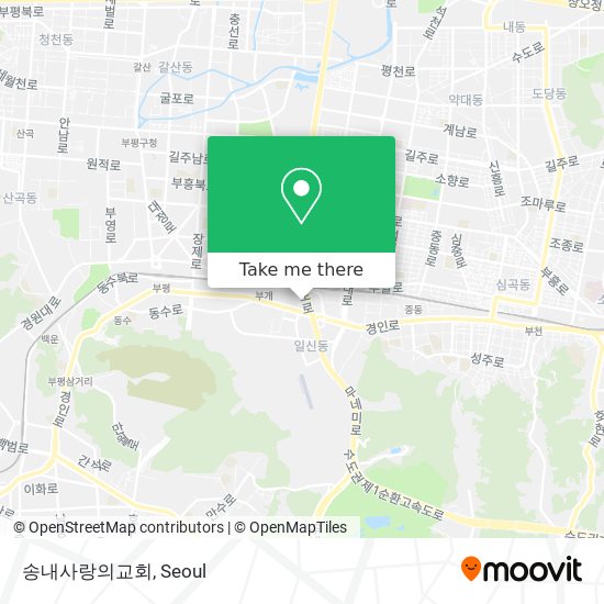 송내사랑의교회 map