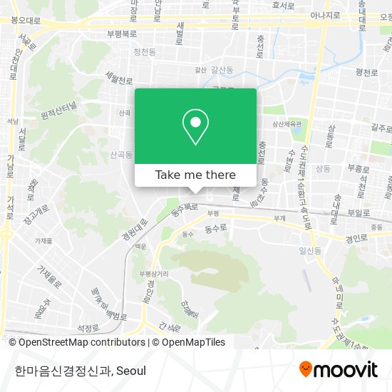 한마음신경정신과 map