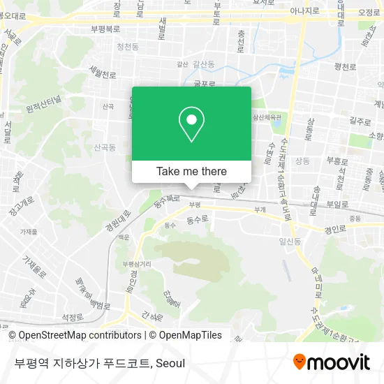 부평역 지하상가 푸드코트 map
