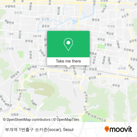 부개역 1번출구 쏘카존(socar) map