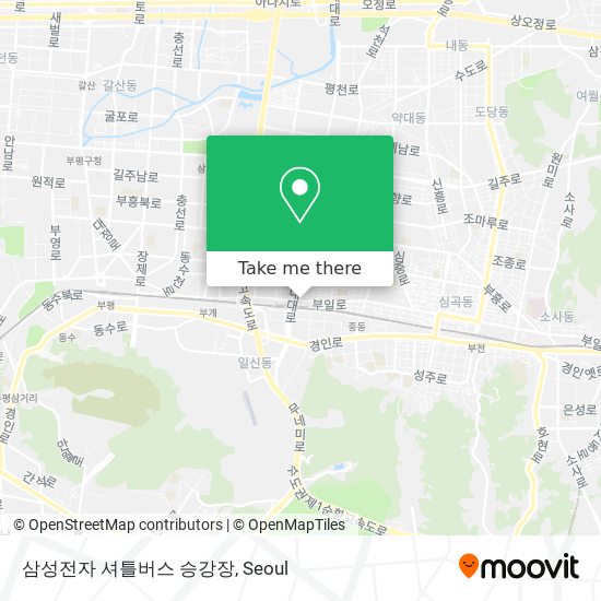 삼성전자 셔틀버스 승강장 map