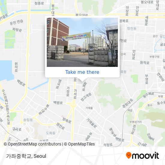 가좌중학교 map