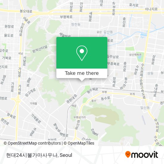 현대24시불가마사우나 map