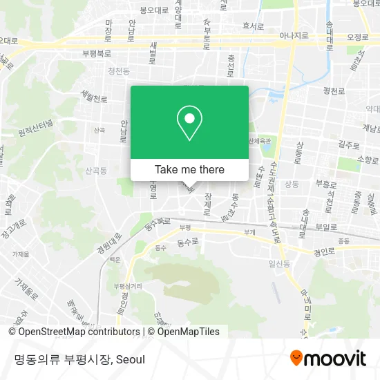 명동의류 부평시장 map