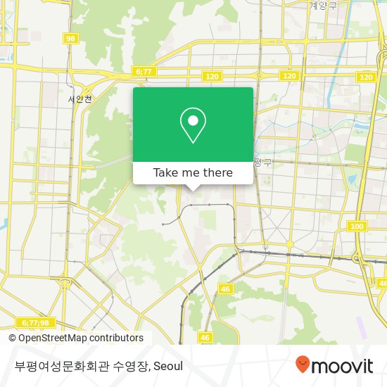 부평여성문화회관 수영장 map