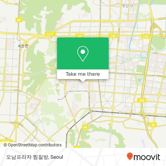 오남프라자 찜질방 map