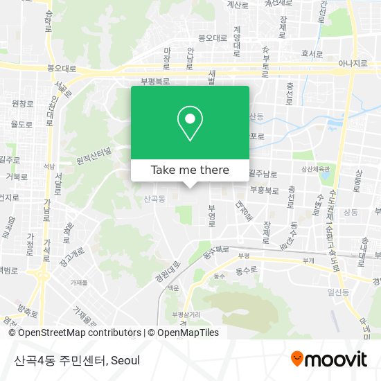 산곡4동 주민센터 map