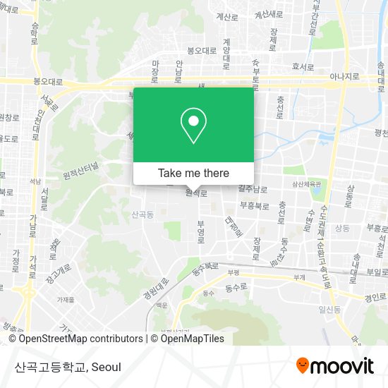 산곡고등학교 map