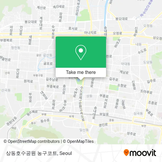 상동호수공원 농구코트 map