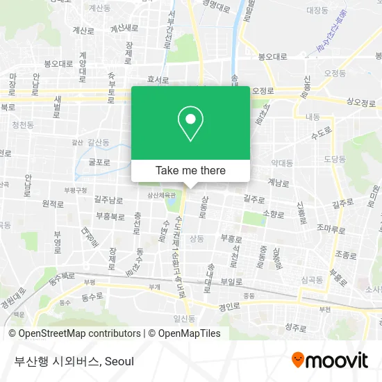 부산행 시외버스 map