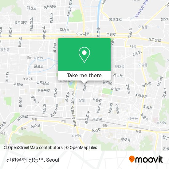 신한은행 상동역 map