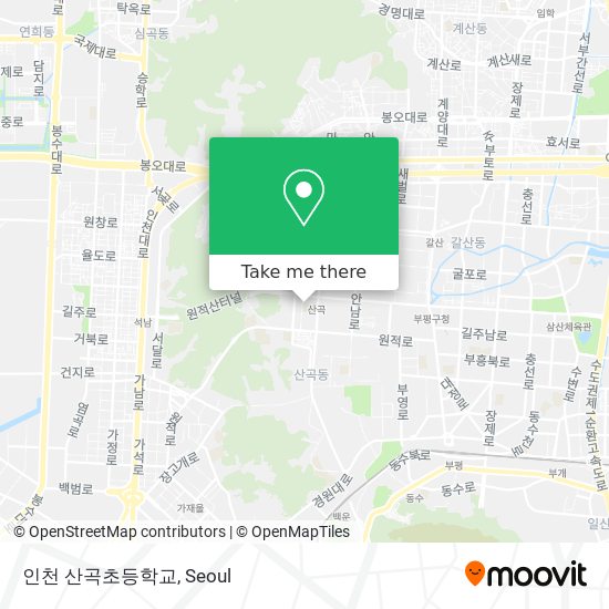 인천 산곡초등학교 map