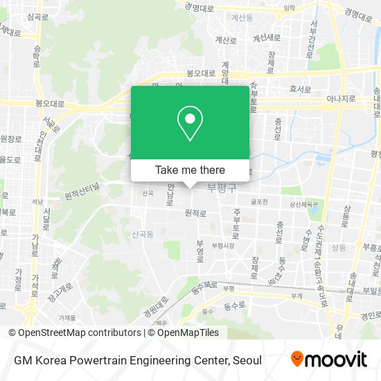 GM Korea Powertrain Engineering Center map