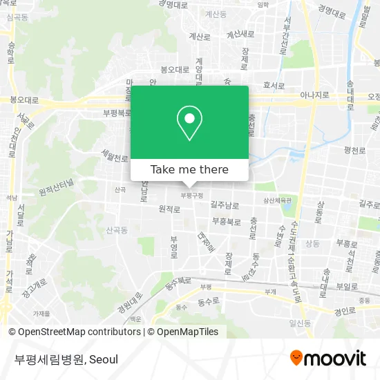 How to Get to 부평세림병원 in 부평구, 인천시 by Subway or Bus?