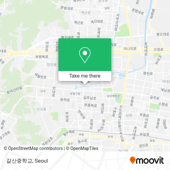 갈산중학교 map