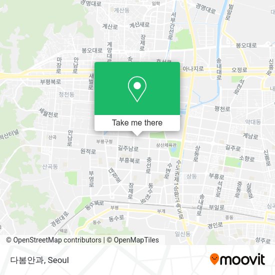 다봄안과 map
