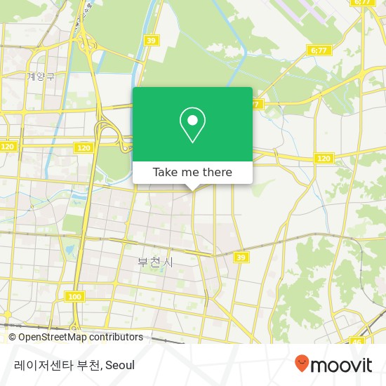 레이저센타 부천 map