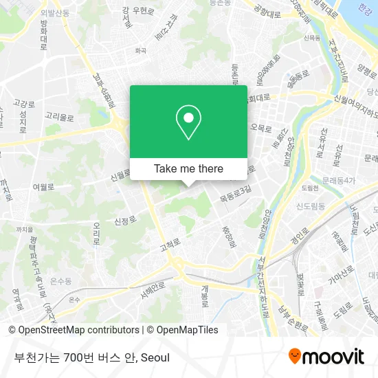 부천가는 700번 버스 안 map