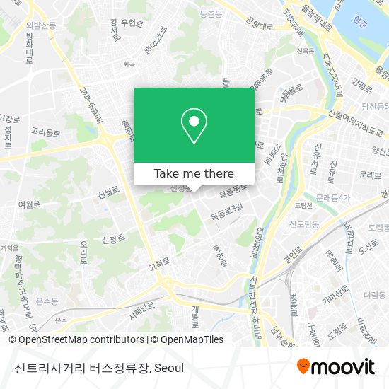 신트리사거리 버스정류장 map