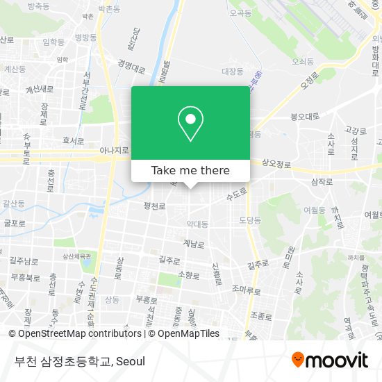 부천 삼정초등학교 map