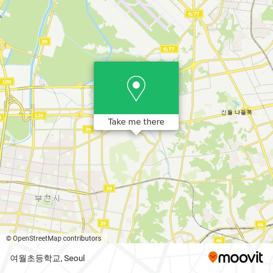 여월초등학교 map