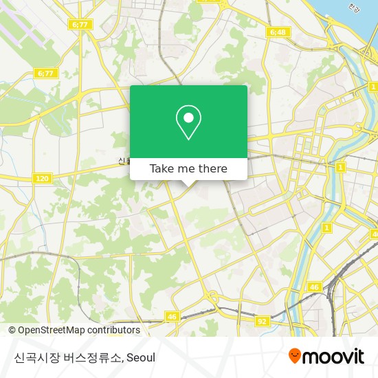 신곡시장 버스정류소 map