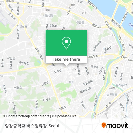 양강중학교 버스정류장 map